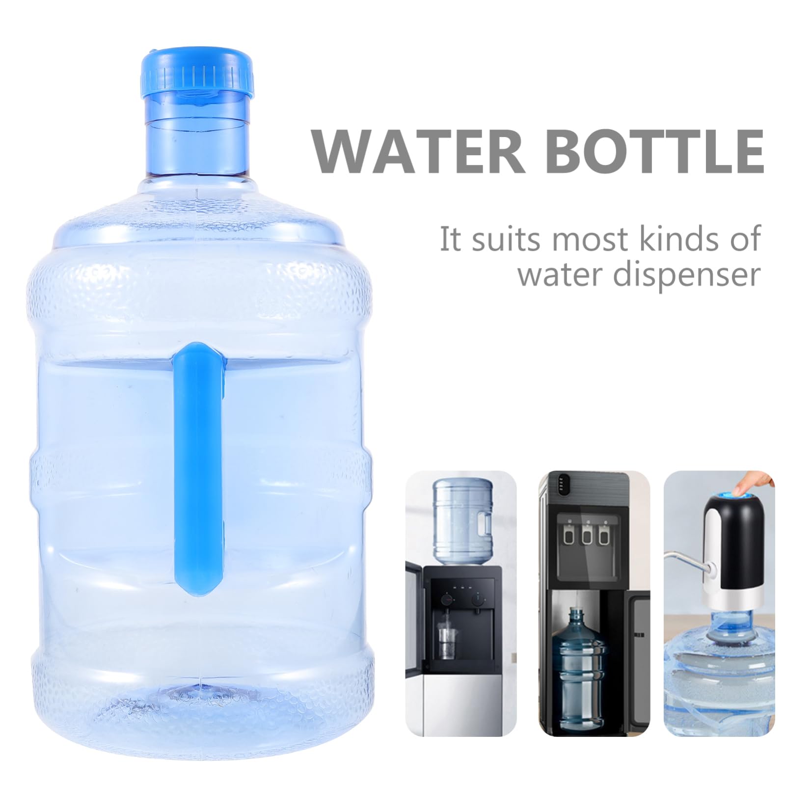 SOIMISS Bottiglione D'acqua 5l in PC con Manico e Tappo a Vite | Blu, Chiusura Ermetica, Facile da Pulire, per Trasporto in Auto e Uso Outdoor Stile Casuale