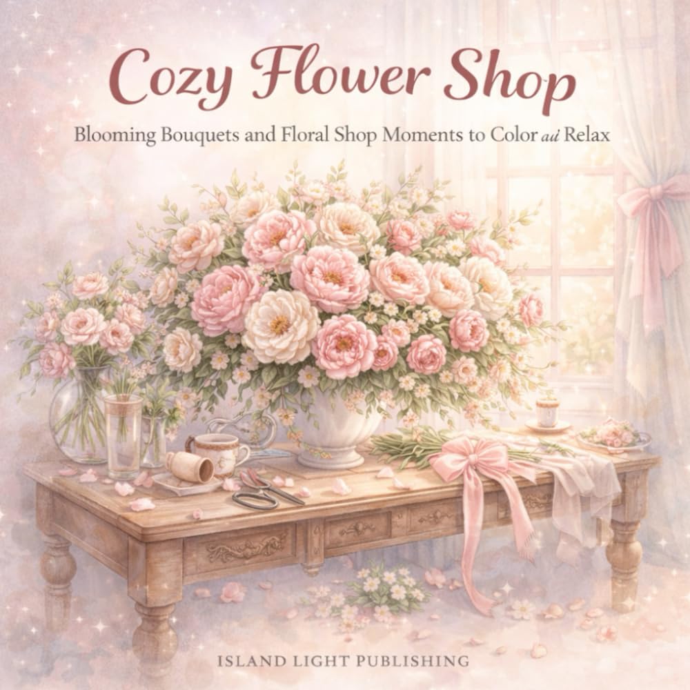 Cozy Flower Shop: Blooming Bouquets and Floral Shop Moments to Color and Relax