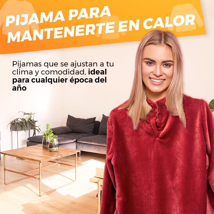 Pijama Mujer Invierno con Body en la Parte Superior - Pijama Mujer - Pijamas Mujer - Pijamas Mujer Invierno