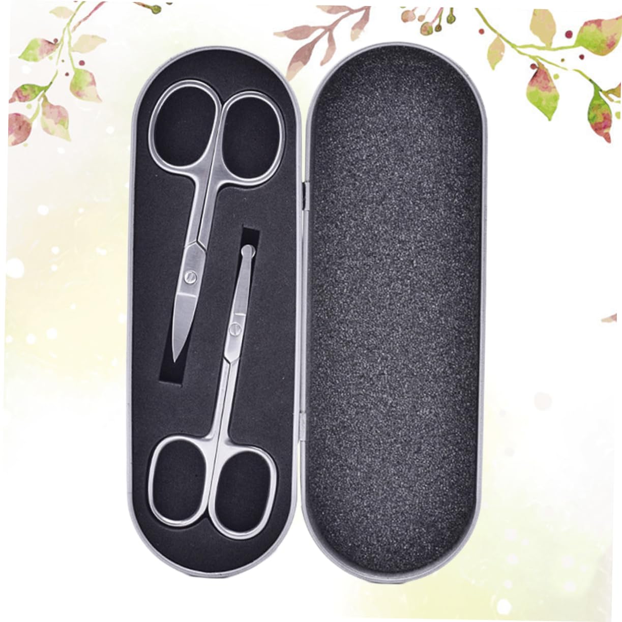 3 Set Set Per Rifinire Le Sopracciglia Forbici in Acciaio Inossidabile Forbici Per Del Naso Strumento Per Modellare Le Sopracciglia Terrimer Per Sopracciglia Black 2 Pezzi * 3