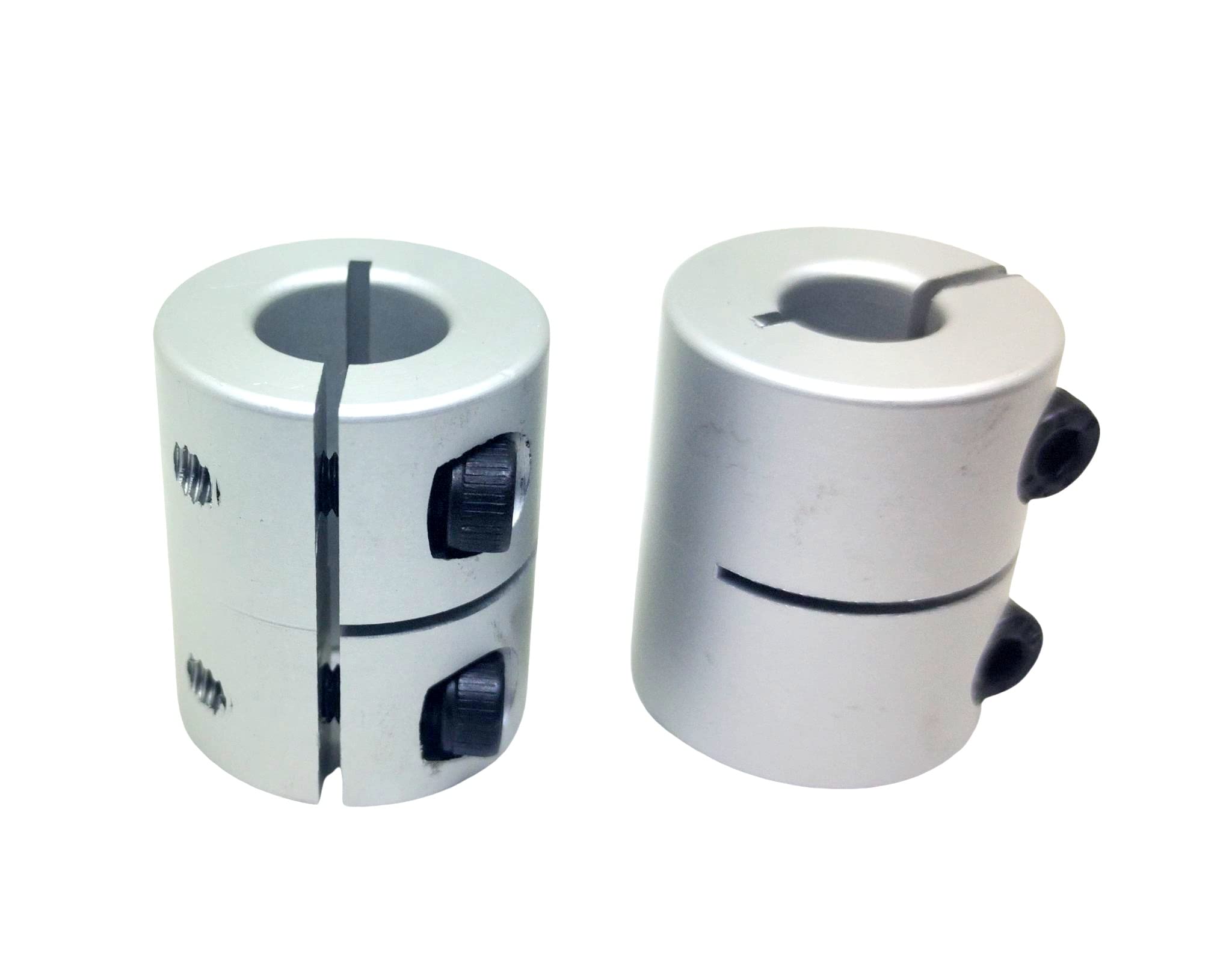 INVENTO 2Pcs 10x12mm Motor Jaw Shaft Coupler Aluminum 10mm to 12mm Rigid Self Centering Coupling for 3D Printer Z Axis Nema 23 Stepper Motor DIY