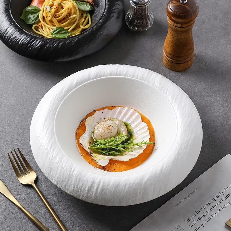 Ramen miski ceramiczna miska do zupy okrągła nordycka zastawa stołowa - wzór kamienia śniadanie płatki owsiane sałatka talerze obiadowe