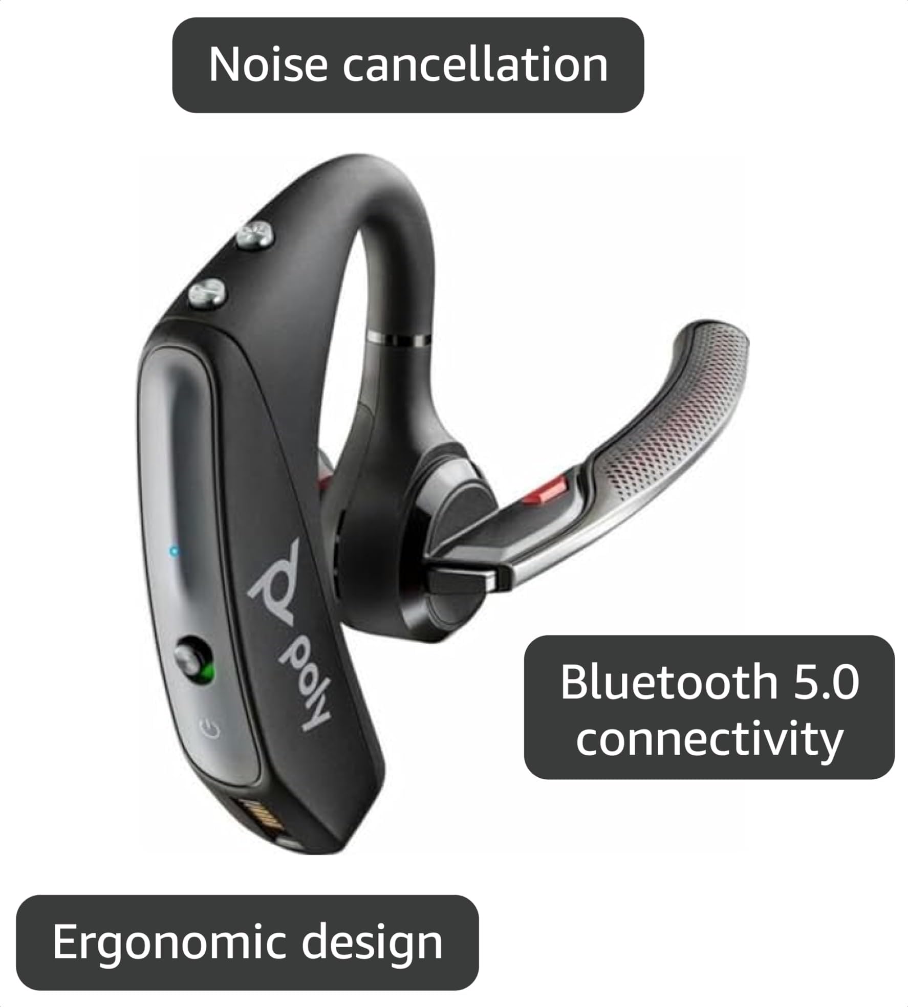 Amazon.com: Plantronics by Poly Voyager 5200 UC Wireless Headset