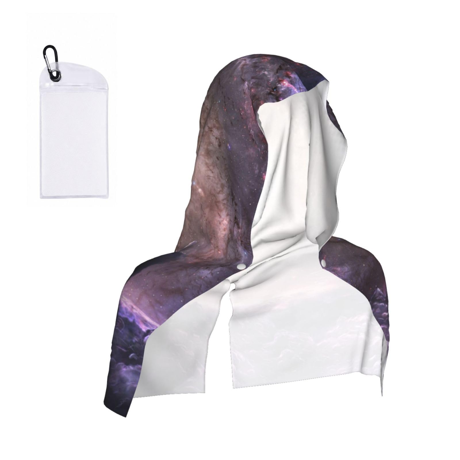 ESNAIUVCD Galaxy Cloud Print Multifunctional Cooling Hoodie Bandana Portable Sweat Absorbing Design For Beach Workouts Exercise Heat Relief Accessories