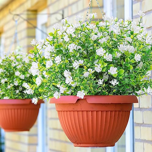 Image of AmyHomie 20 PCS Artificial Flowers for Outdoors, UV Resistant Fake Plants