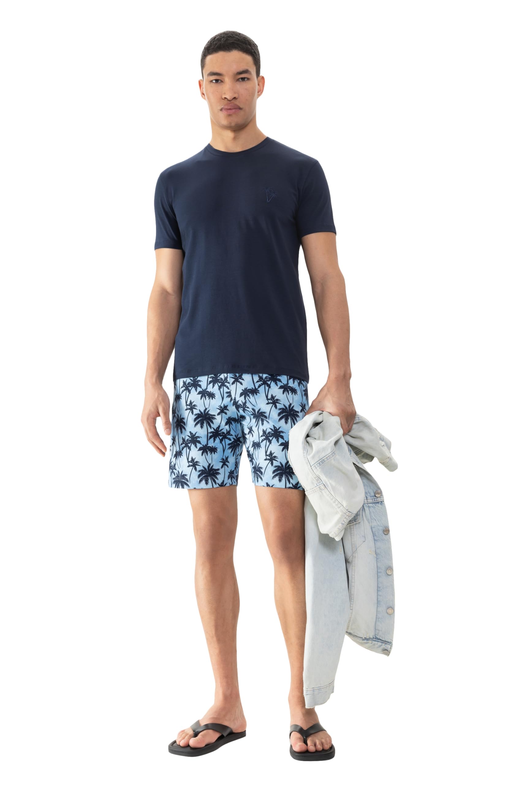 Mey Nachtwäsche Serie Palm Haven Herren Homewear Shirts 2210012