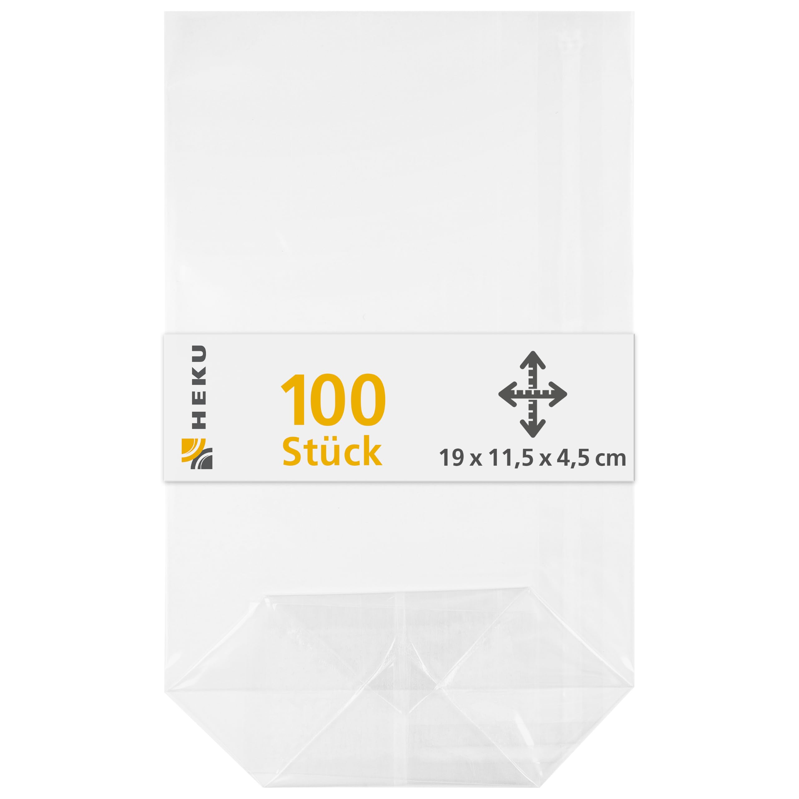 1000 PP-Bodenbeutel Hochtransparent – 115x190mm,  Produktbild-Vorschau 3