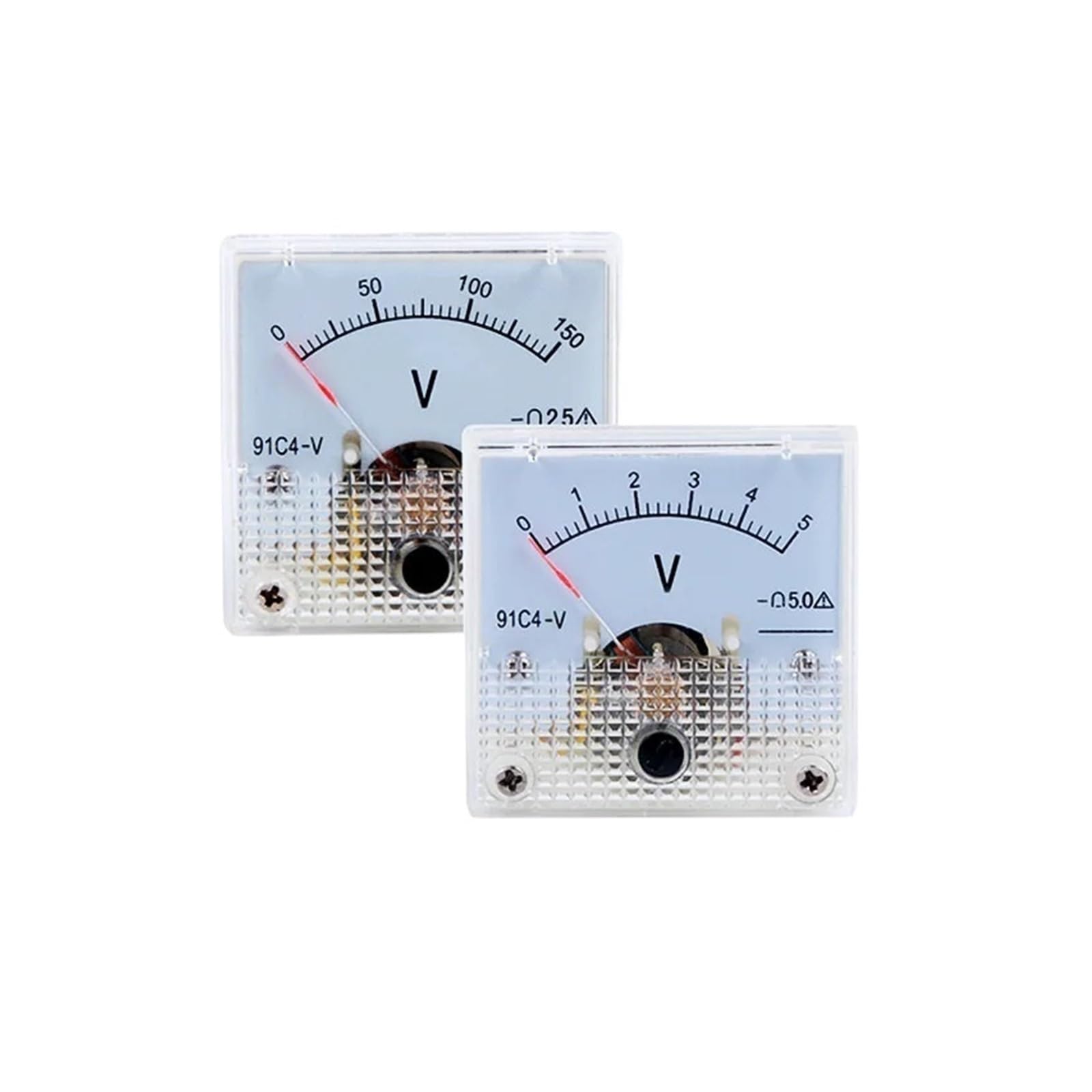 Woltomierz analogowy cc, wskaźnik mechaniczny, typ 91C4-V, 45x45mm | Napięcie analogowe (DC300V)