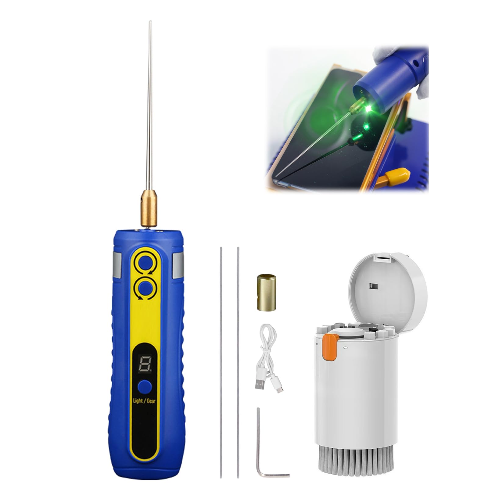 Elektrisches Kleberentfernungswerkzeug, Kleberentferner mit 4 Stufen einstellbar LCD Reparatur Werkzeug Handy Display Mobiltelefon Kleber für Klebereste Entferner Handyhüllen Werkzeug Handy Display