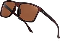 Vista 13 de NIEEPA Gafas de sol polarizadas deportivas para hombre, gafas de marco cuadrado NP1007