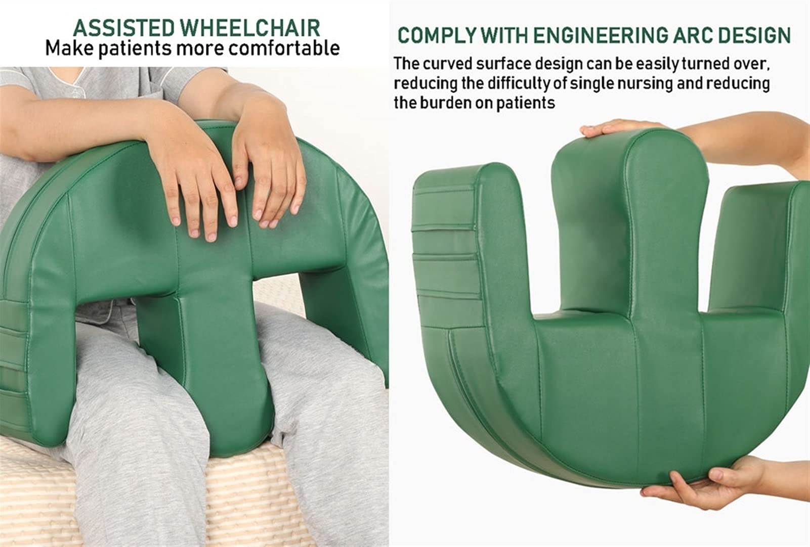 Dispositivo Rotación del Paciente, Ayude a los Ancianos a Darse la Vuelta + Elevadores de Pierna, Cojin Antiescaras, Almohada en Forma de U, Ayudas de Enfermería