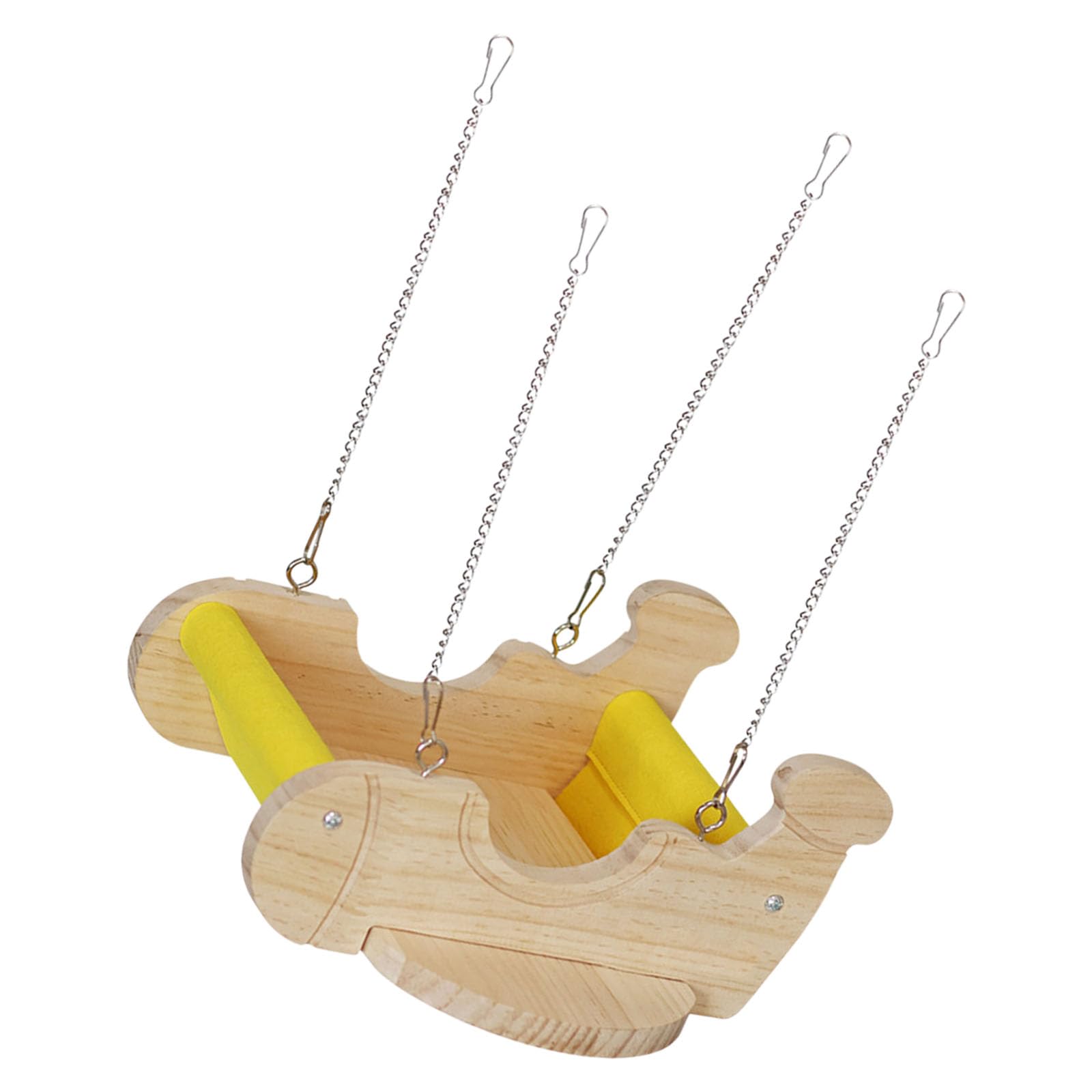 Ljmyy Wooden Chinchillas Hammock Swing Bed Toy For Small Pet Natural Hanging Climbing Toy Animal Cage Accessory