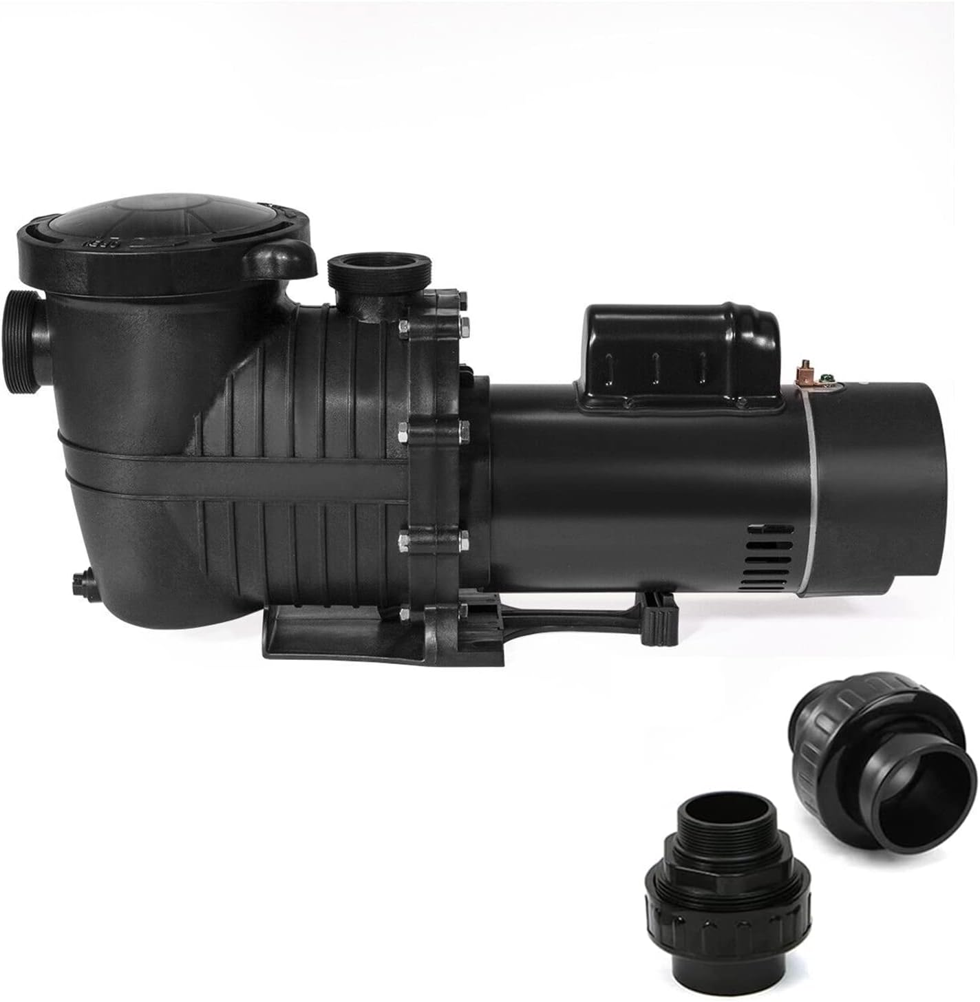 iMeshbean 1.5HP/2HP In Ground Swimming Pool Pump Motor with Strainer above In Ground 115-230v (1.5 HP (with NPT Connector))