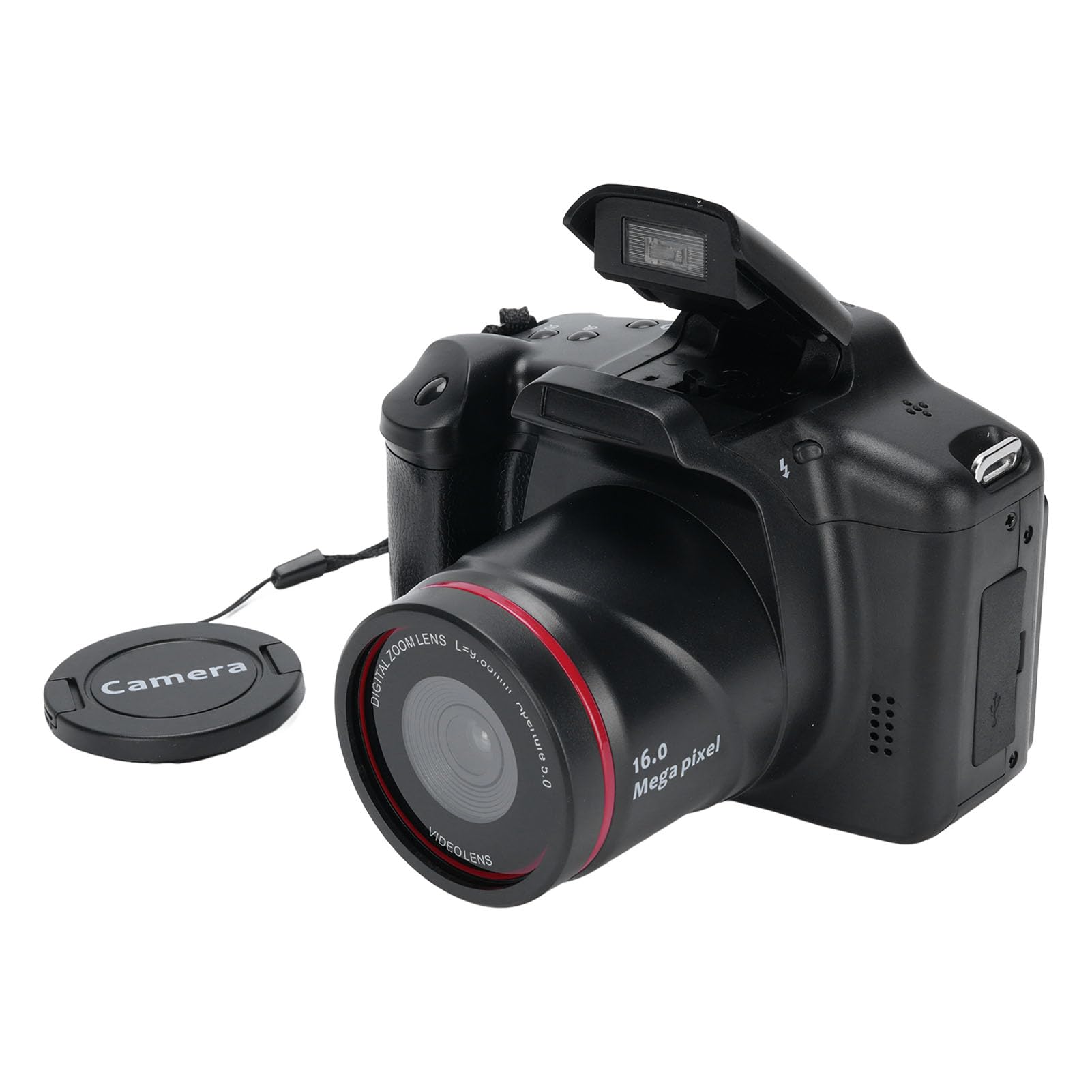 Fotocamera Digitale, Fotocamere 4K per Fotografia e Video, Fotocamera da Vlogging Touch Screen WiFi da 2,4 MP per YouTube con Flash, Hood Lenti, Fotocamere Anteriori e Posteriori