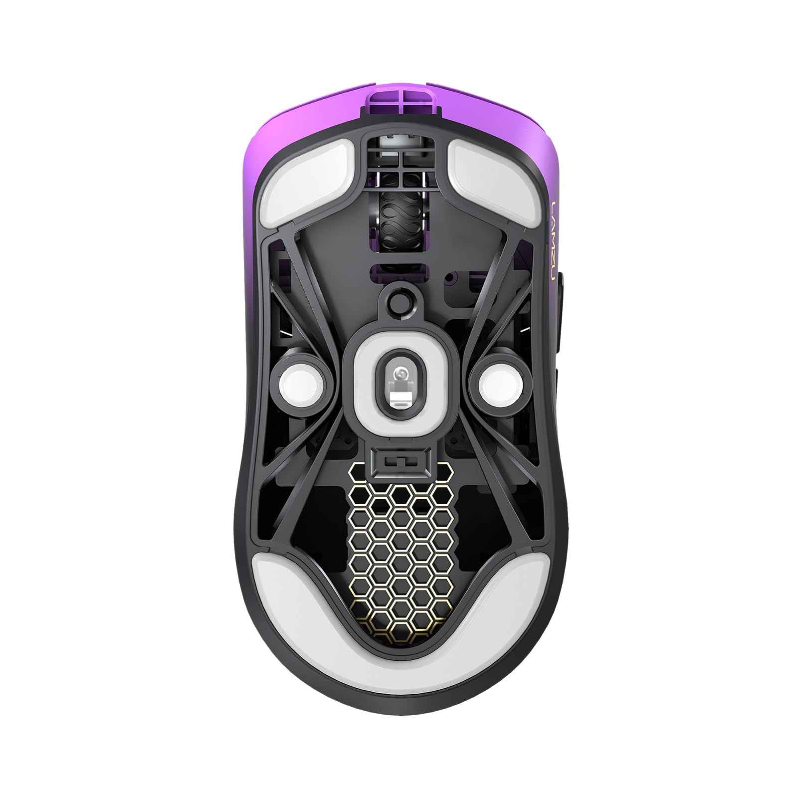 Lamzu Maya Champion Edition Wireless Gaming Mouse, Ultra-Lightweight 45g, Optical Switch, Golden TTC Dust-Proof Encoder, Pixart PAW 3950 IC, 8K Compatible, Compatible with PC/Mac (Purple Shadow) - 4