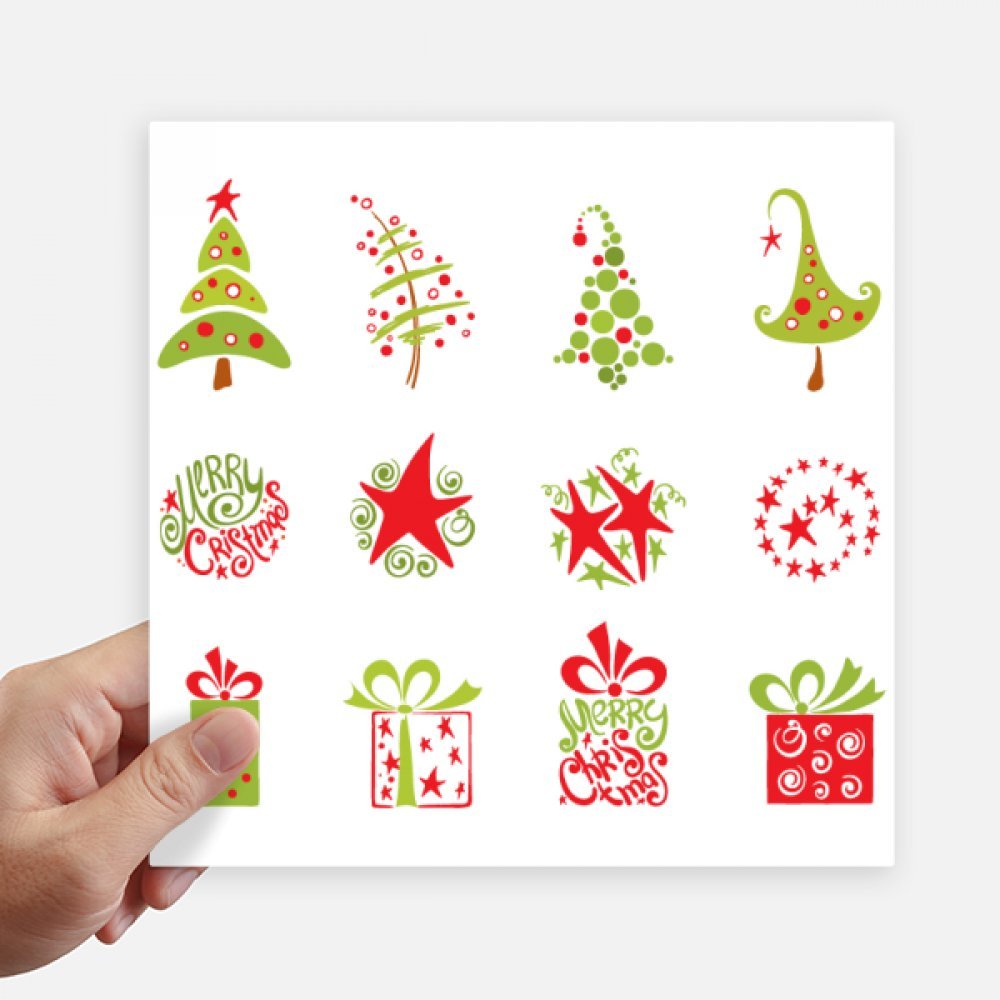 Stickers de Navidad Red Tree de 20cm para renovar tus paredes y maletas sin dejar marcas