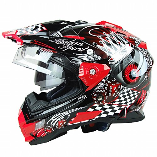 Casque de motocross intégral pour homme GZZ idéal longs trajets et enduro