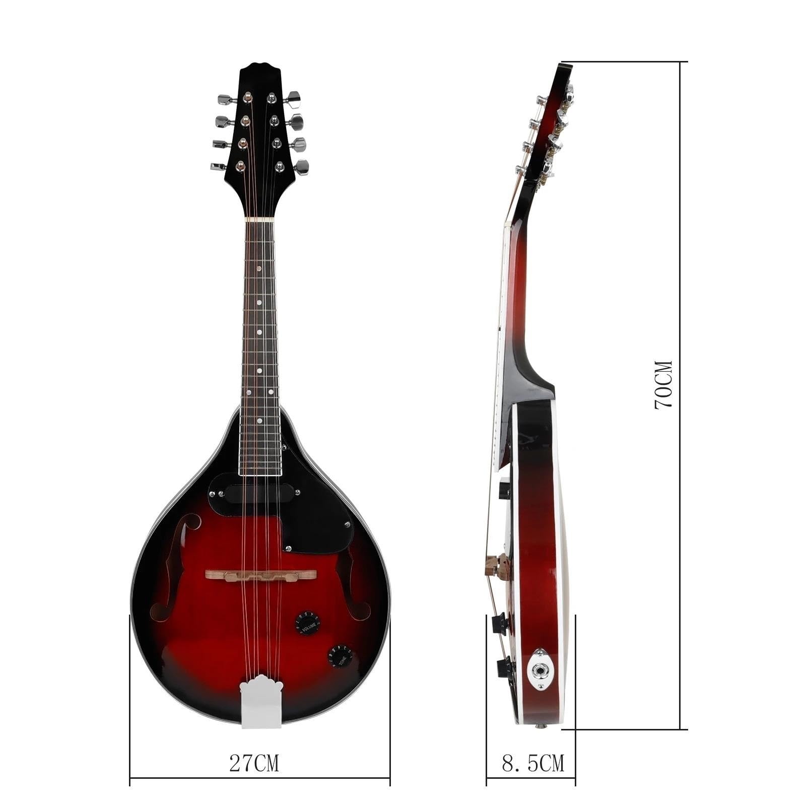 Typ wydajności Mandolinowy Profesjonalne 8-strunowe Mandoliny W Stylu Elektrycznych Instrumentów Strunowych Mandoliny Z Akcesoriami Do Wybierania Sznurków(A)