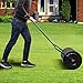 VINGLI Lawn Roller Water Filled Pull Behind 20inch Garden Drum Roller Push/Tow Behind, Water/Sand Filled Roller for Garden, Lawn, Backyard (Black)