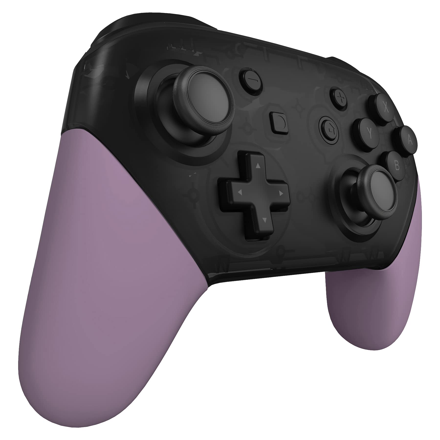 eXtremeRate Carcasa de Grip para Nintendo Switch Pro - Repuestos DIY Mango de Agarre Tacto Suave, Placa de Empuñadura para Nintendo Switch Pro Mando - No Incluye Control (Violeta Grisáceo) — view 4