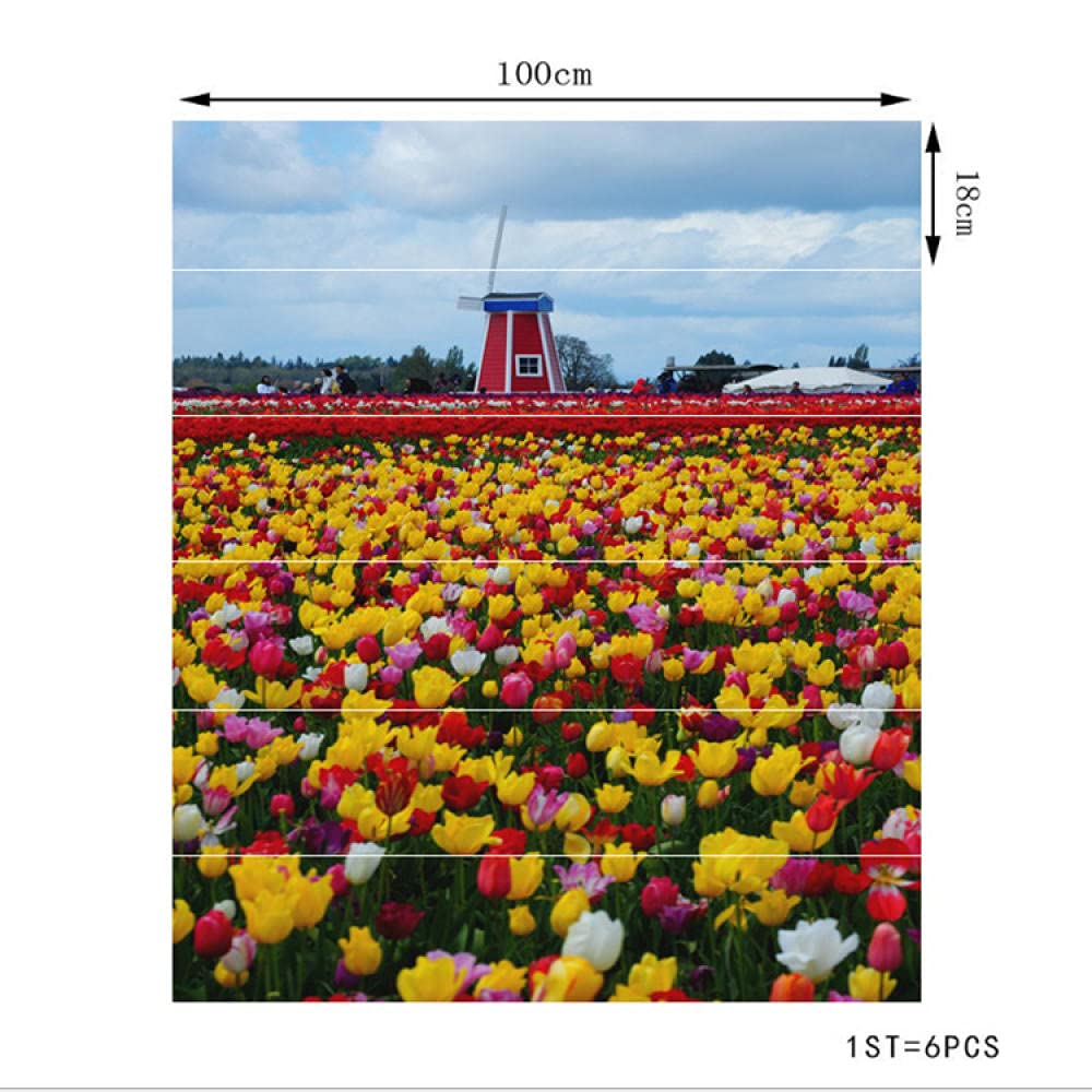 Naklejki Na Schody Mural Samoprzylepne1 Zestaw / 6 Sztuk Samoprzylepne Pcv Farm Flower Stickers Schody Dekoracyjne Naklejki Przeciwporostowe Schody Naklejki Naklejki Ścienne Naklejki Podłogowe
