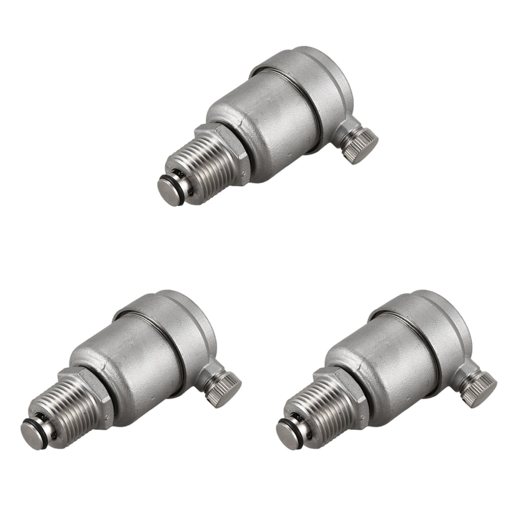 Ctrlzs 3Pcs 1/2 Inch Stainless Steel 304 Automatic Air Vent Valve For Solar Water Heater Pressure Relief Valve 10Bar