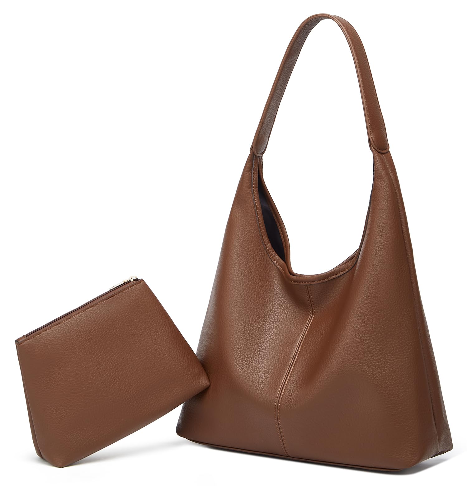 Slouchy Hobo Bags for Women Retro PU Leather Tote Crossbody Bag Soft Large Capacity 2pcs Shoulder Purses Handbags 2025