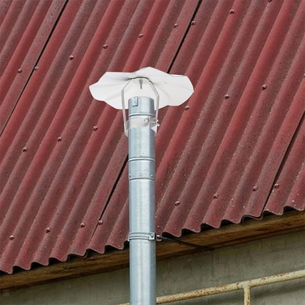 KGLHJDY Chimney Flue Cowl Rain Cover, Stainless Steel Pipe Cap 6cm Stove Pipe and Roof Vent, Installation