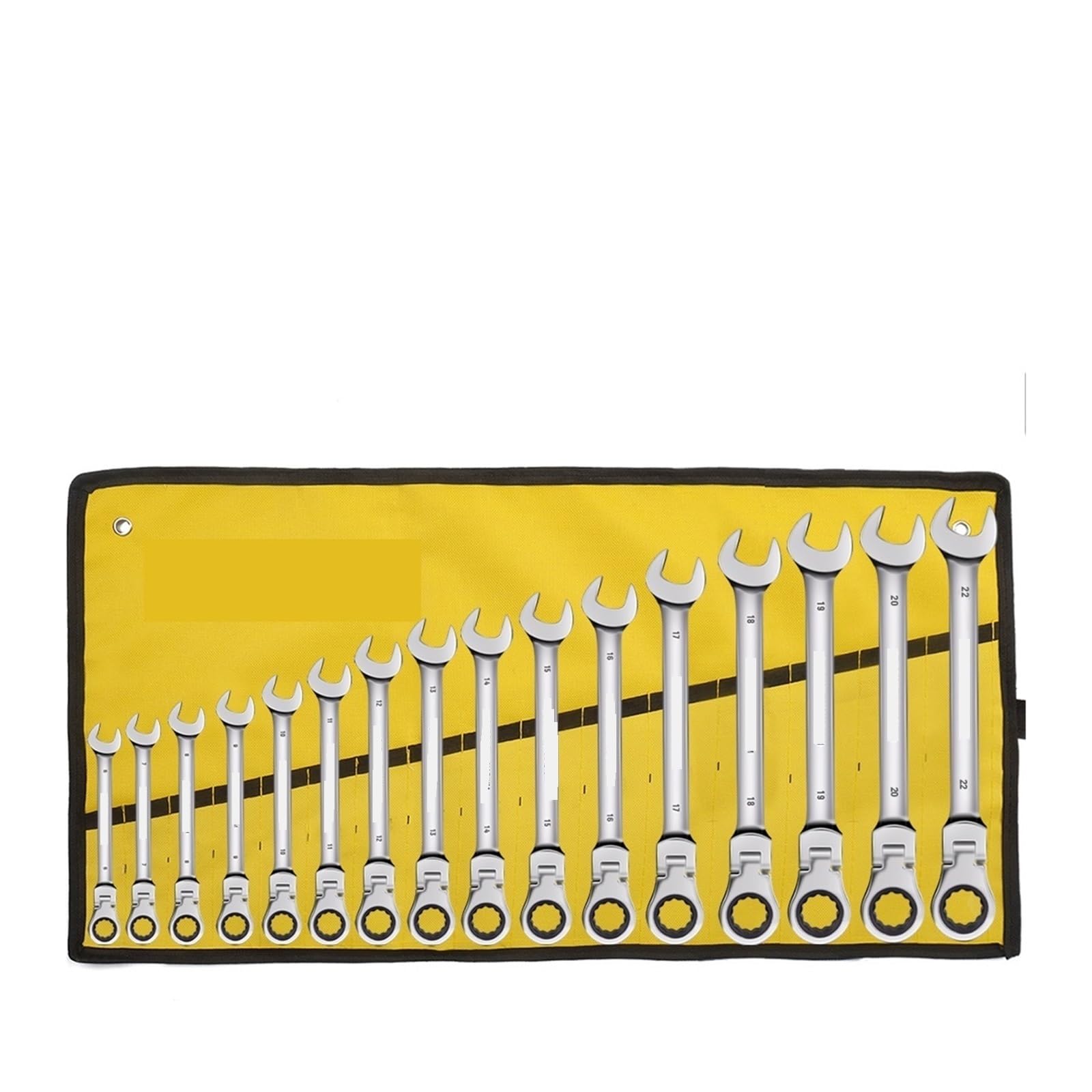 OLAQWENB Ratcheting Wrench Set,Combination Spanner kit, Hand Tools Socket Key Ratchet Set(16pcs)