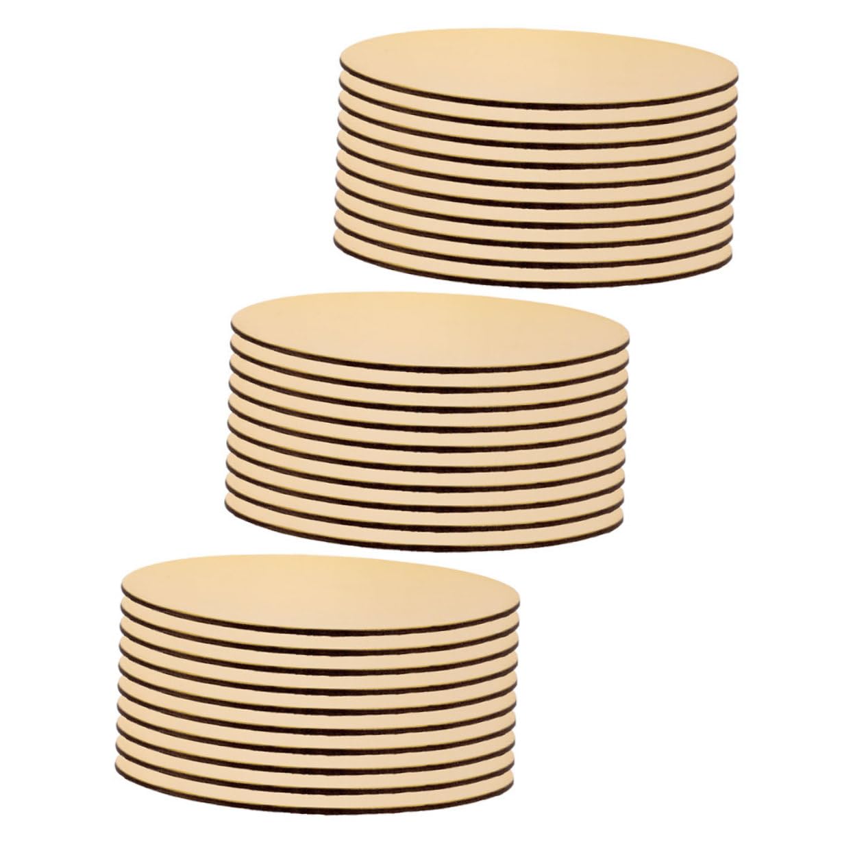 Unomor 30 Pcs Gold Card Bottom Mousse Pad Cake Board Drums Round Paper Cake Boards Baking Pads Thick