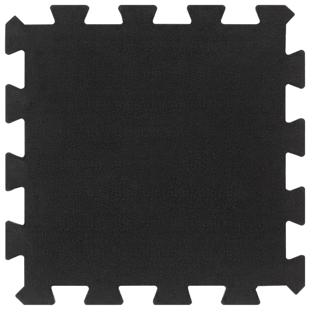 Zestaw 9 gumowych płytek podłogowych, czarne, 30 x 30 cm, 16 mm, mata do fitnessu, mata podłogowa, mata ochronna, mata na narzędzia, mata treningowa, mata sportowa do treningu domowego