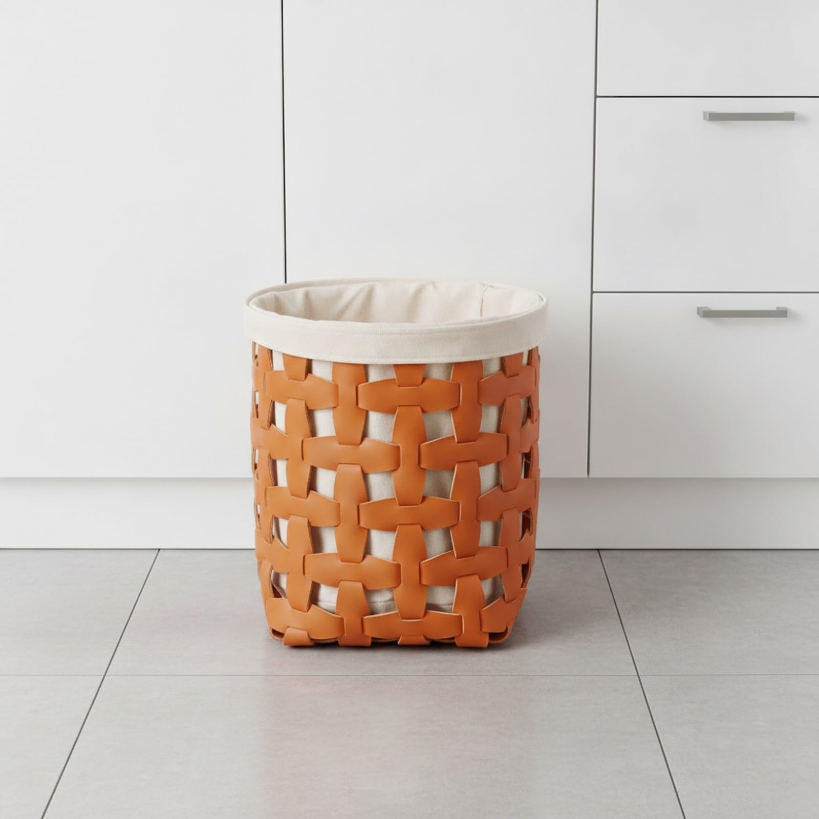 Cesta Almacenamiento la | corativa, Cesta Almacenamiento en Forma Cubeta, para Salón, Naranja, S