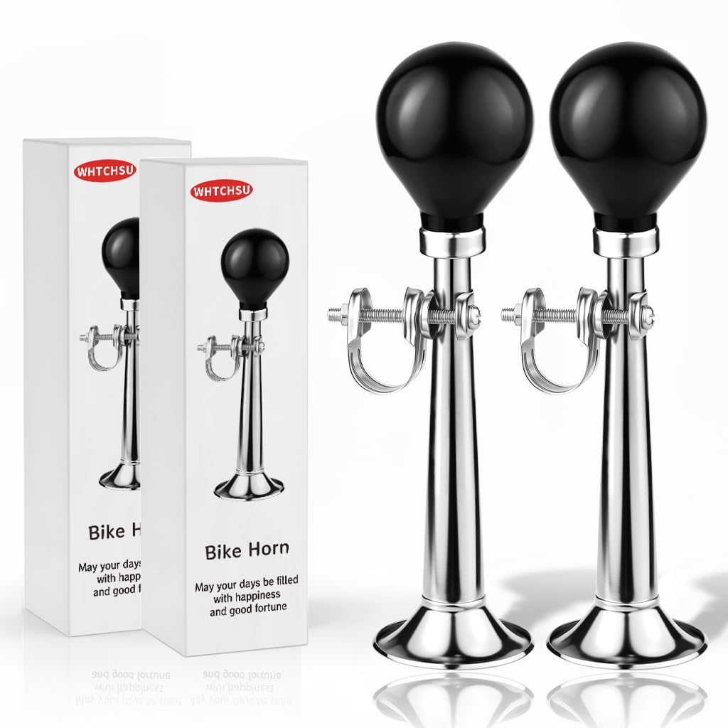 Bike Horn for Adults Classic Horn Metal Squeeze Clown Horn, Fits All Bicycle Handle Bar, Loud Sounds