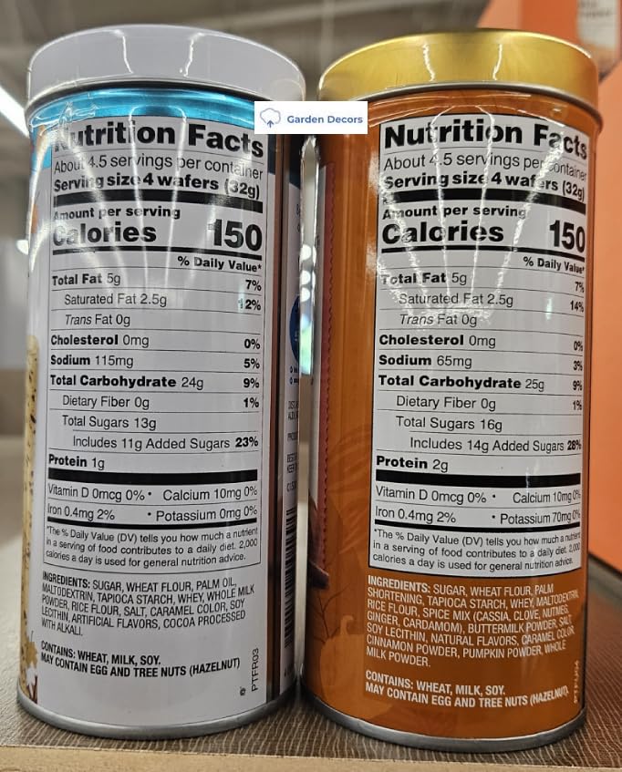 Bentons Crème Filed Wafer Rolls Salted Caramel & Pumpkin Spice 5oz 142g (Two Tins)