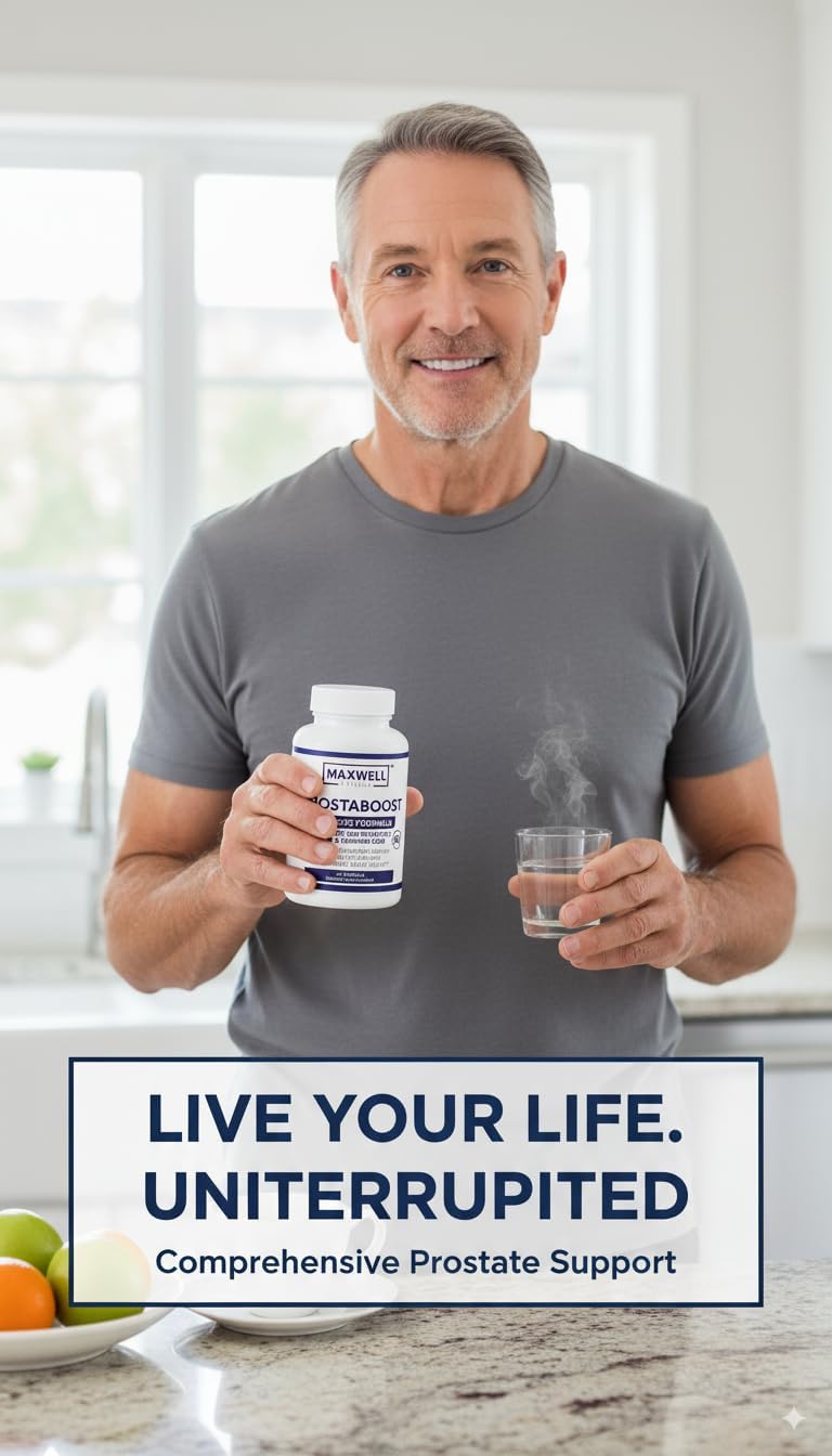 PureProsta Boost Prostate Support Supplement with Saw Palmetto, Zinc, Pumpkin Seed Herbal Blend Promotes Prostate Health, Urine Flow Support, and Urinary Tract Health - 120 Capsules