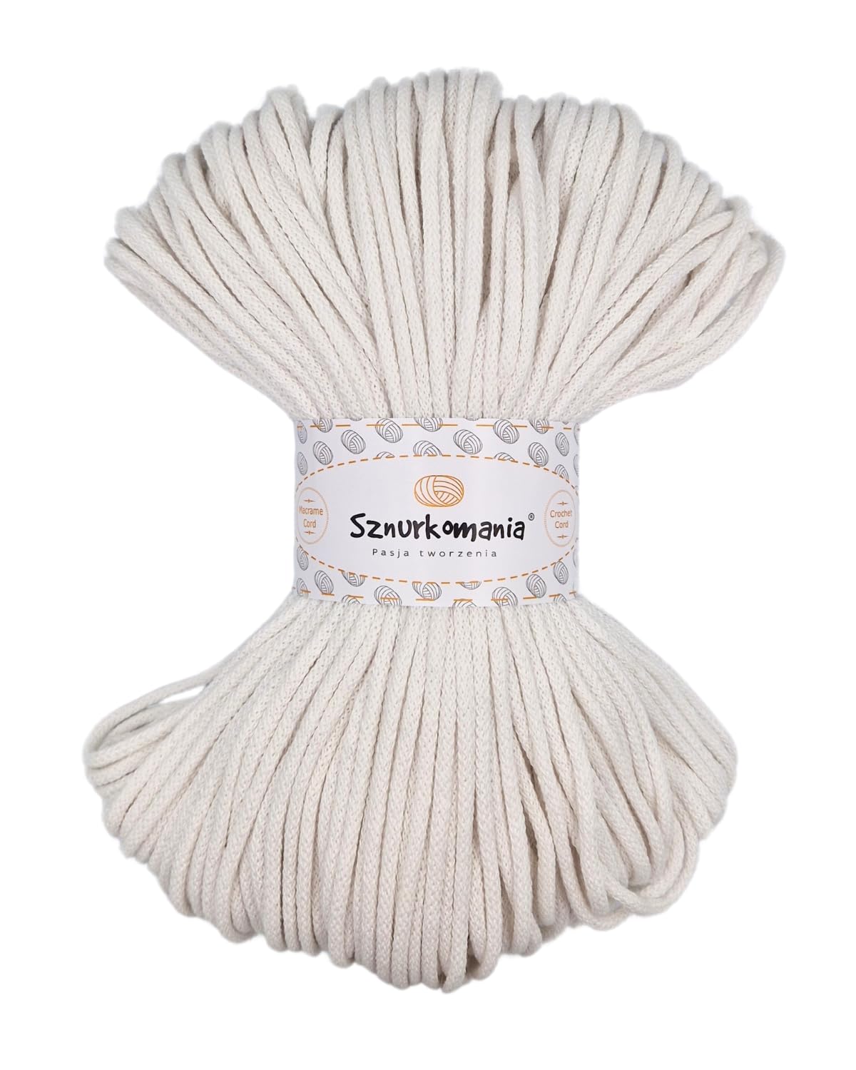 Corda In Cotone Naturale 3mm X 10m – Intrecciata Con Anima – Filo Per Macramè, Fai Da Te, Decorazioni E Legatura – Bianco Grezzo - 3