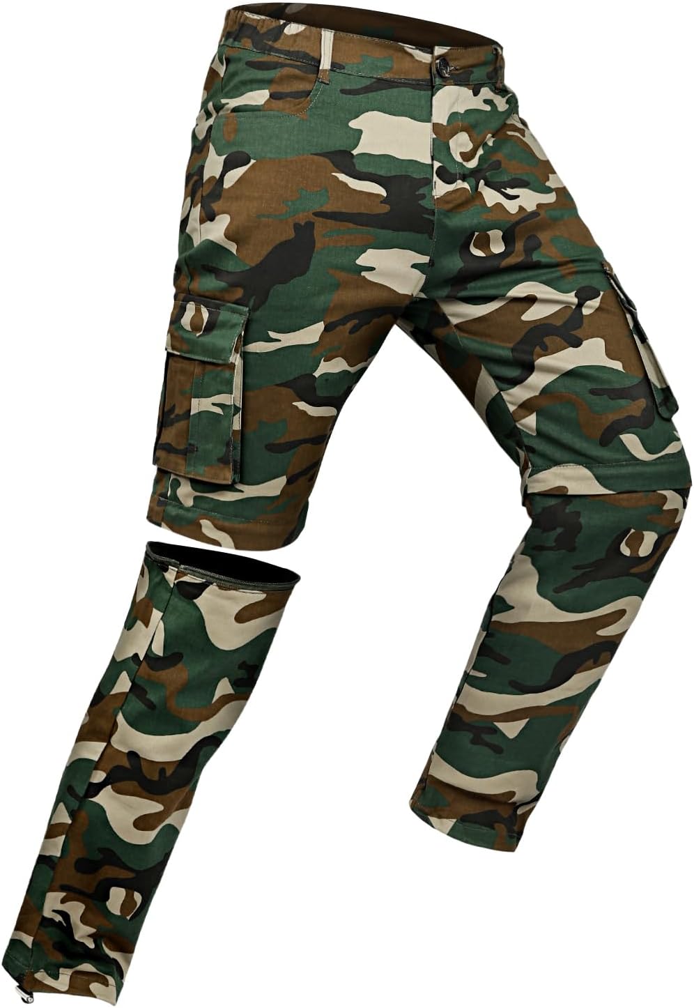 GINGTTO Mens Camo Cargo Pants Slim fit Camouflage Cargo Pants Joggers for Men Army