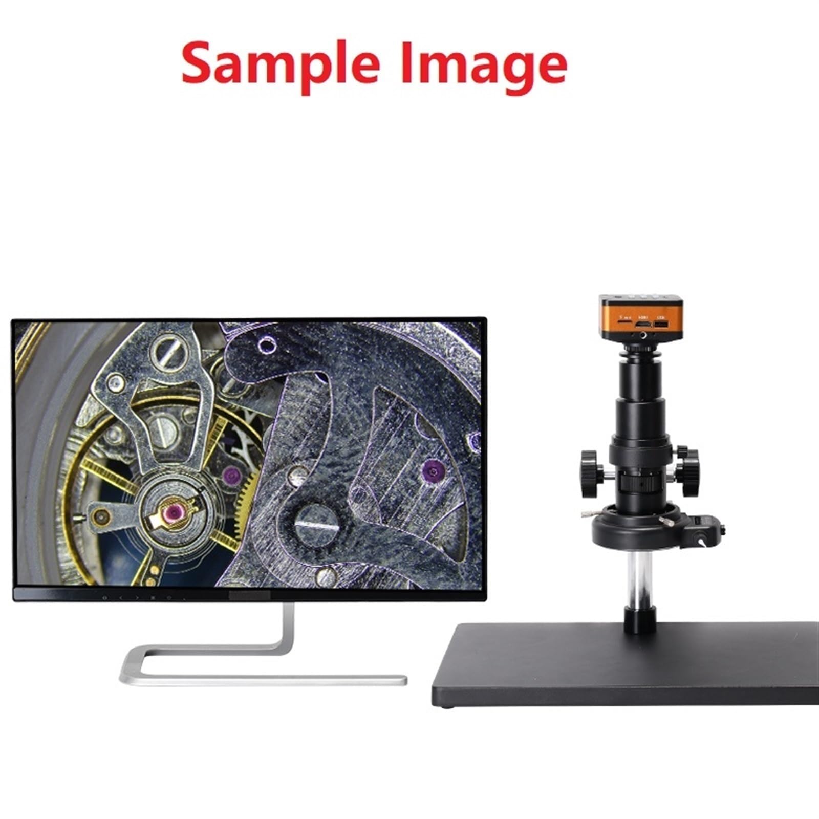 Telecamera per Microscopio 4K 120X 180X con Obiettivo Autofocus, Microscopio Digitale Elettronico Industriale per Riparazione di Telefoni E Saldatura di PCB.,180X Full Kit