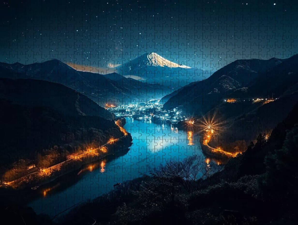 Gwiaździste niebo Puzzle 5000 sztuk dla dorosłych, drewniane puzzle z pudełkiem 156 x 105 cm, zabawne gry DIY dla rodziny, pomysł na prezent dla mężczyzn i kobiet, wykwintne opakowanie na prezent