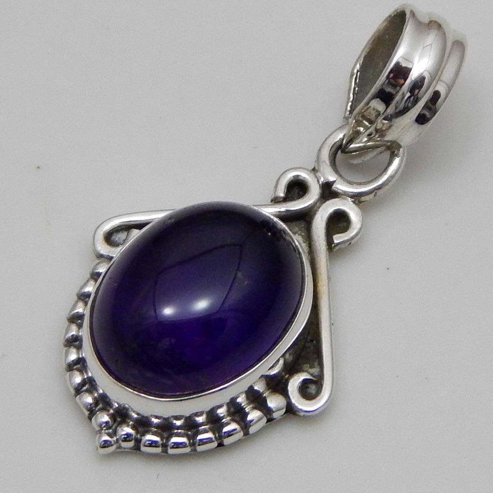 925 sterling silver pendant amethyst stone jewelry thanks given day lovely gift for girls