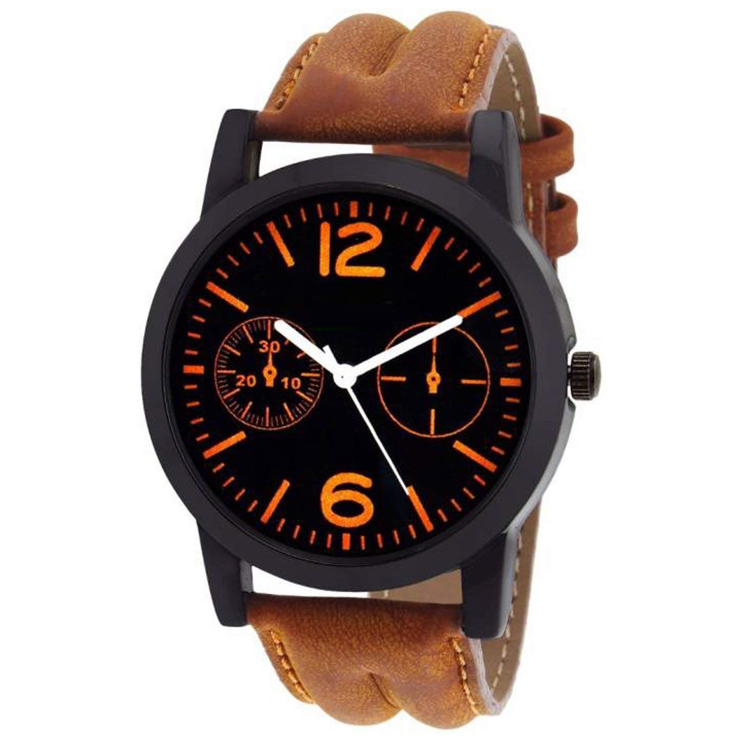 Jay Enterprise Analog Black Dial Brown Leather Strap Watch for Boys (B07L9CQGQC) Amazon Price History, Amazon Price Tracker
