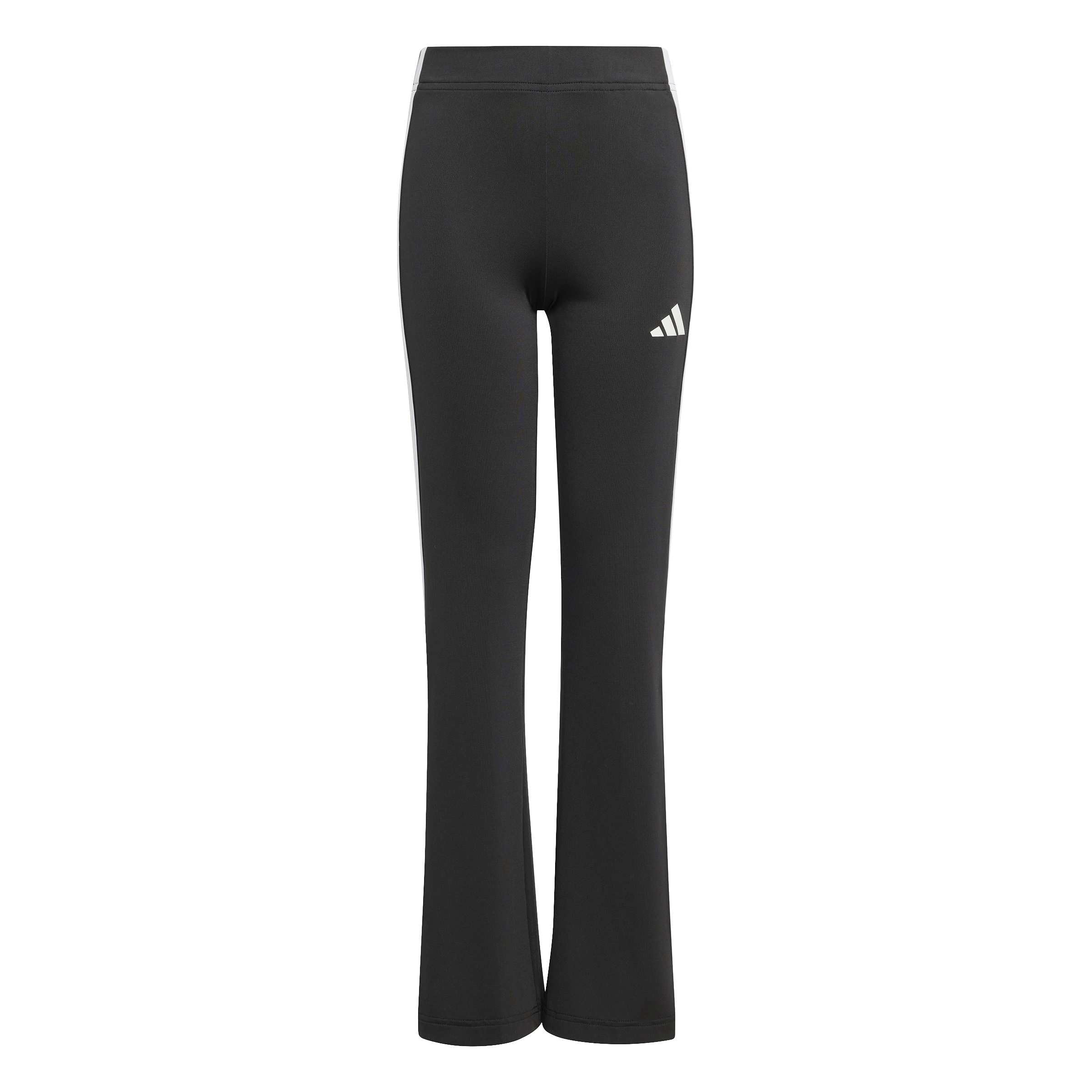 adidas Girl's Train Essentials 3-Stripes Flared Leggings Tights, black/white, 7-8 Years