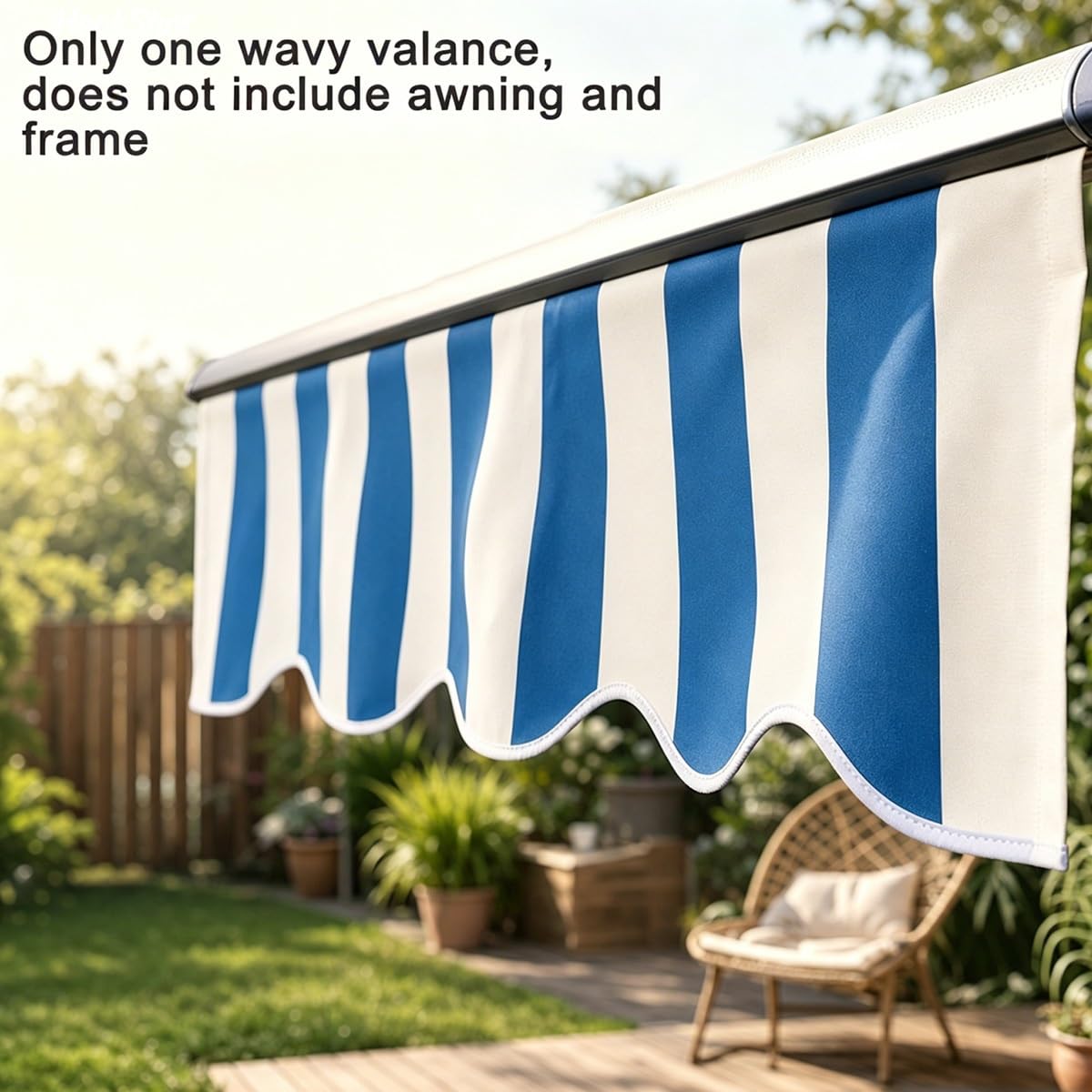 Zamienny pasek materiałowy do markizy, 1 opakowanie | 6.6 to 19.7 ft Water Resistant Outdoor Patio Sunshade Shelter Cloth Valance(Pink White,L23ft)