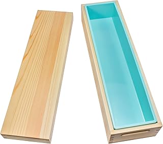 Wooden Soap Molds for Soap Making Large- 5 lb Soap Molds Loaf with Cover, Rectangle Silicone Soap Loaf Molds 77 oz (5 lb Standard Mold)