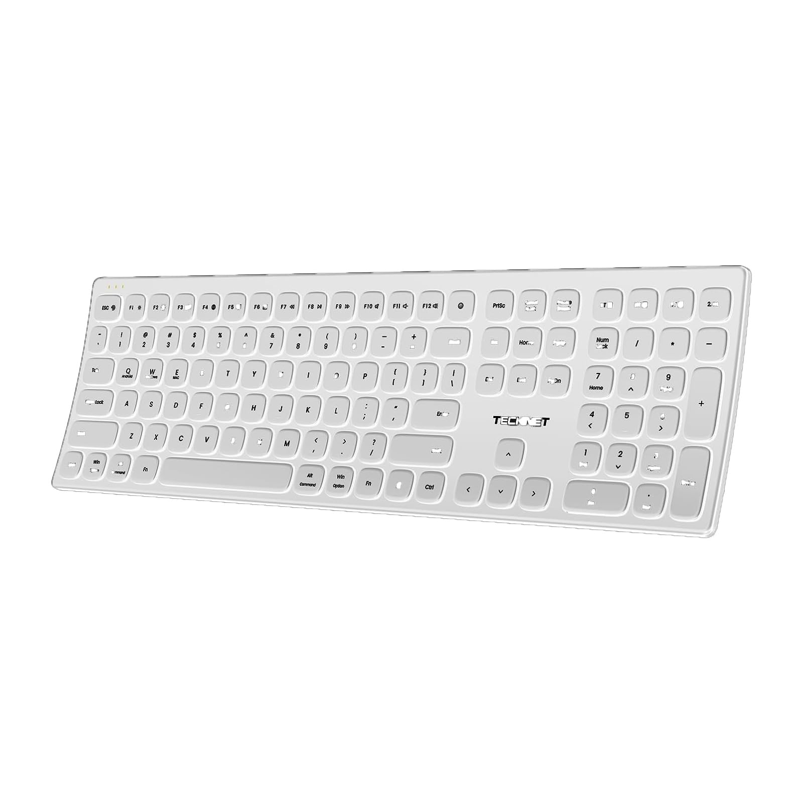 TECKNET Mini Clavier sans Fil Espagnol, Clavier Ultra-Souple USB sans Fil pour Ordinateur Portable, Smart TV Android, Ordinateur Portable