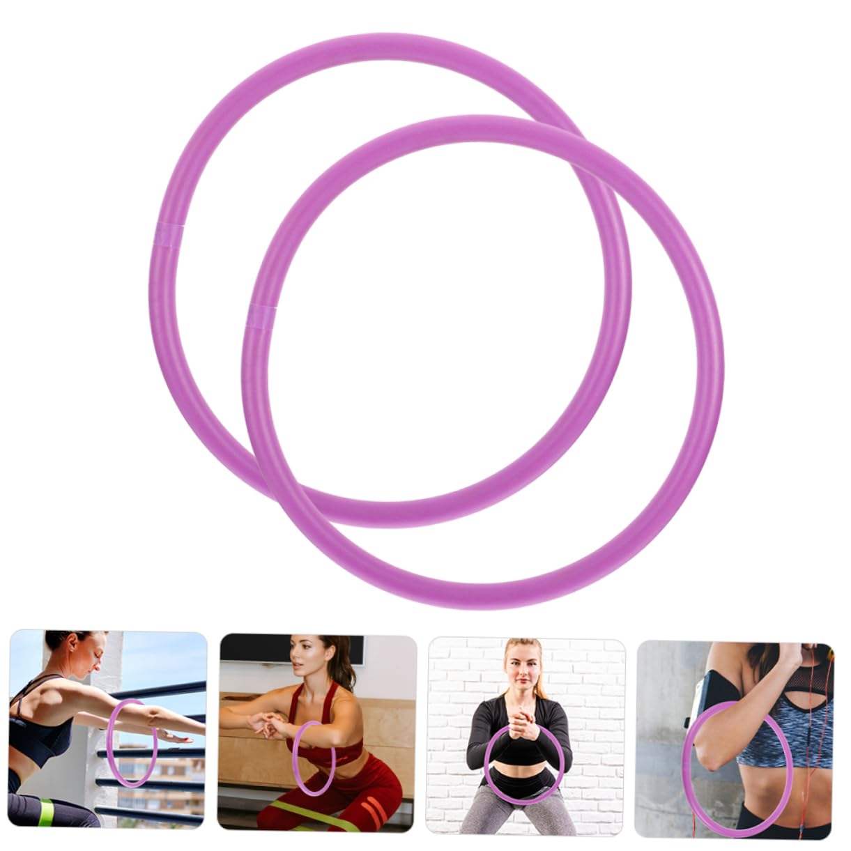 Happyyami 2pcs Weighted Arm Ring for Exercise Small Arm Workout Tool for Women Sports Arm Hoop Body Shape and