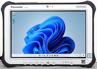 Panasonic Toughpad G1, FZ-G1 MK4, Intel Core i5-6300U @2.40GHz, 10.1" Multi Touch + Digitizer, 256GB SSD, 8GB, LAN Port, 4GLTE, Webcam, Rear Cam, Windows 11 Pro (Renewed)