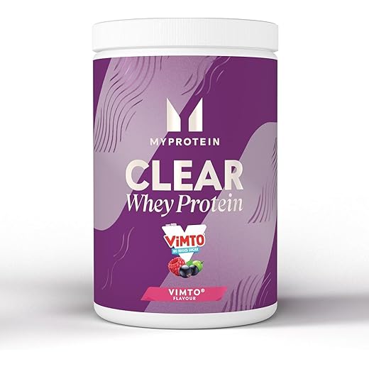 Myprotein Clear Whey Isolate Protein Powder - Vimto - 500g - 20 Servings - Cool and Refreshing Whey Protein Shake Alternative - 20g Protein and 4g BCAA per Serving