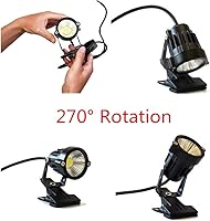 Vista 6 de 1 unids al aire libre 5W LED clip en luz resistente al agua ajustable escritorio soporte proyector lámpara letrero pizarra iluminación con enchufe