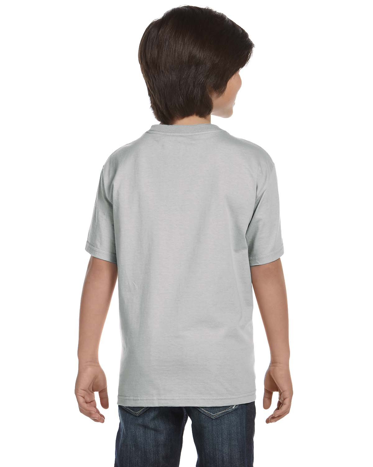 Hanes Big Boys' Comfortsoft T-Shirt (Pack of 6), Light Steel, Medium